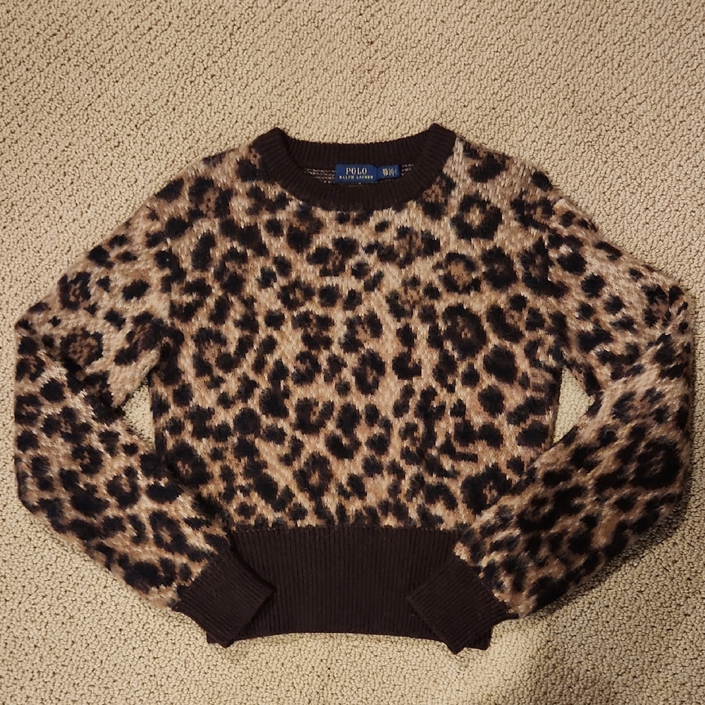 Polo by Ralph Lauren Alpaca And Wool Leopard Print Sweater - Brown